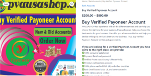 Buy Verified Payoneer Account